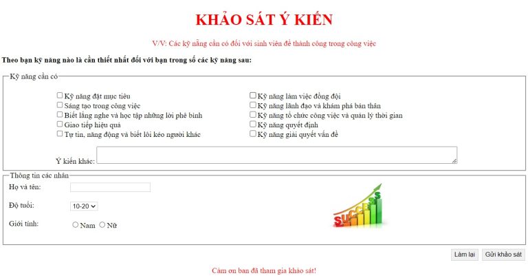 Bài thực hành lập trình web cơ bản: HTML