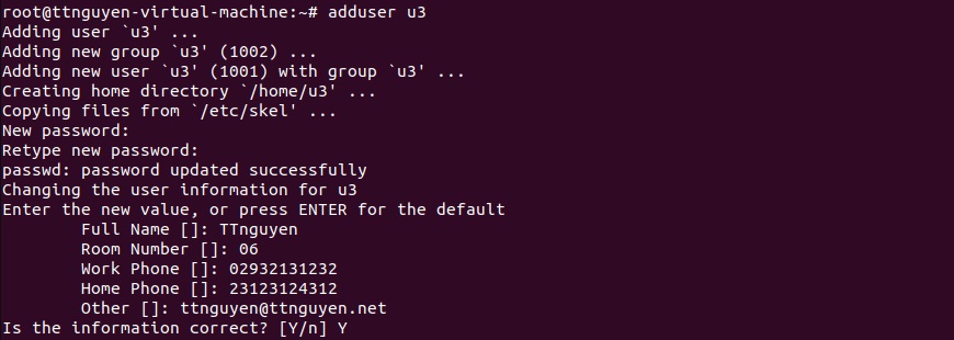 Thêm tài khoản người dùng Ubuntu Linux