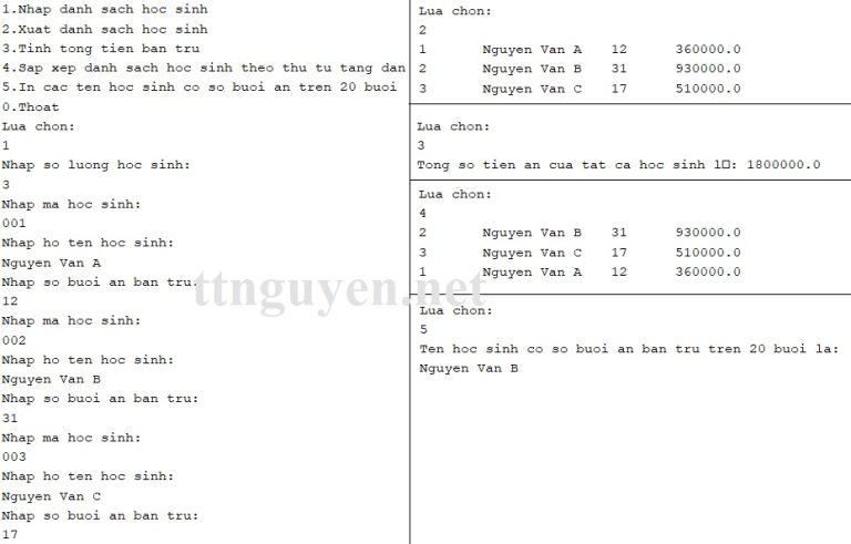 Chương trình quản lý sinh viên Java ArrayList - Full Code