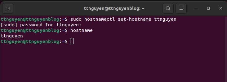 Đổi hostname trên Ubuntu