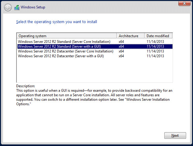 Cài đặt Window Server 2012 R2