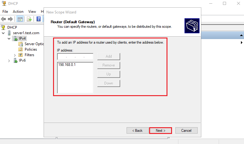 Cài đặt DHCP Server