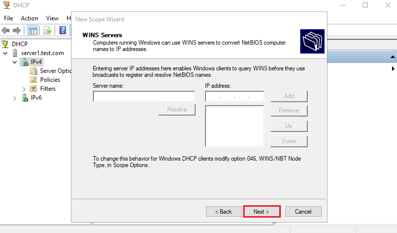 Cài đặt DHCP Server