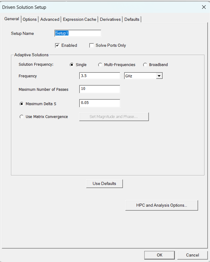 Setup tần số trung tâm