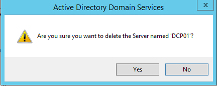 Manually Removing A Domain Controller Server