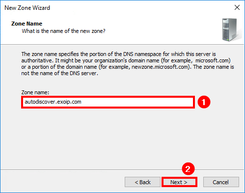 Tạo vùng Pinpoint DNS cho autodiscover