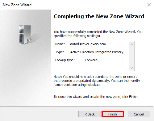 Tạo vùng Pinpoint DNS cho autodiscover