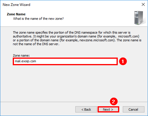 Create Pinpoint DNS zone for mail