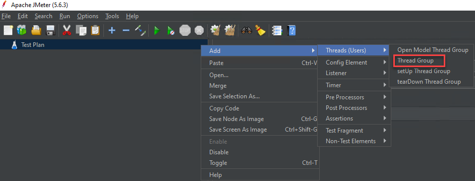 Thread Group Jmeter