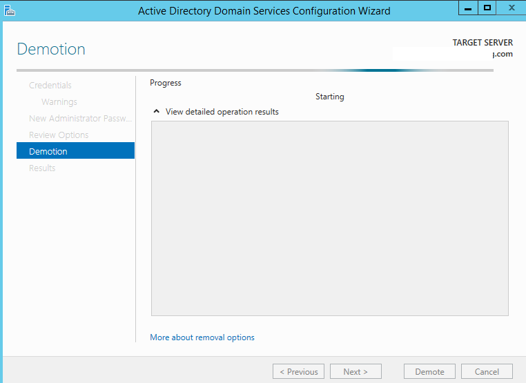 Remove Domain Controller