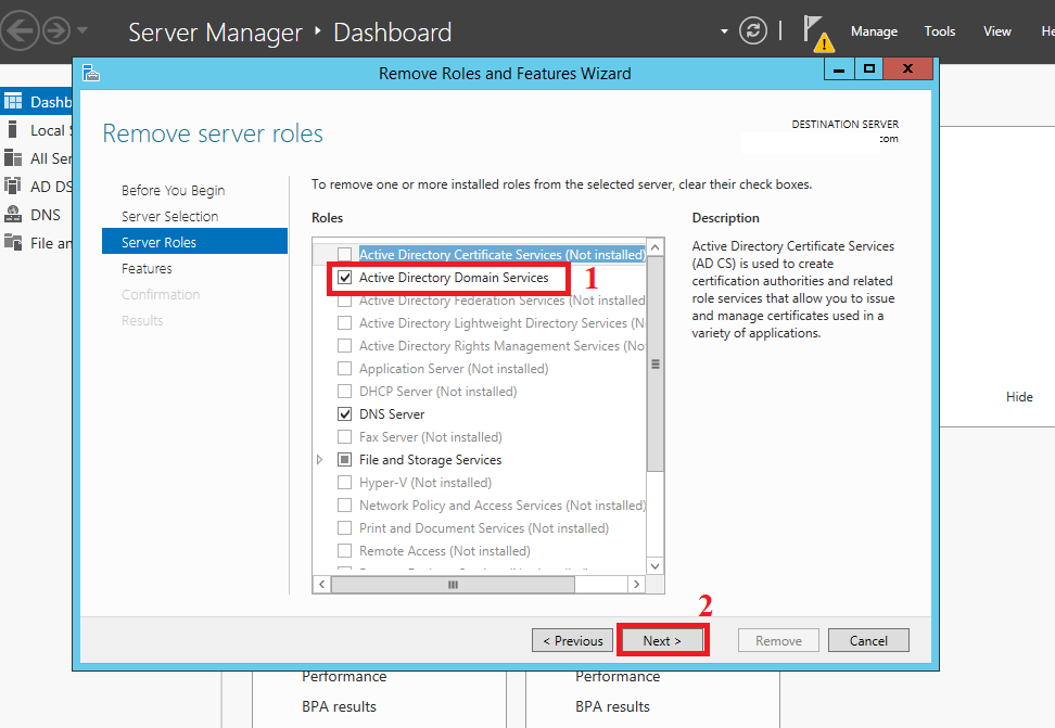 Remove Domain Controller