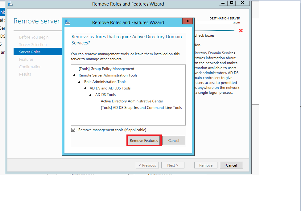 Remove Domain Controller