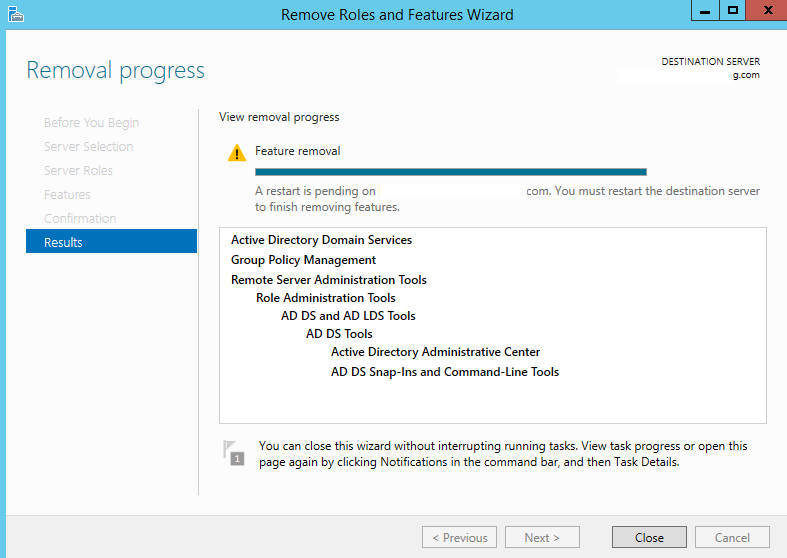 Remove Domain Controller