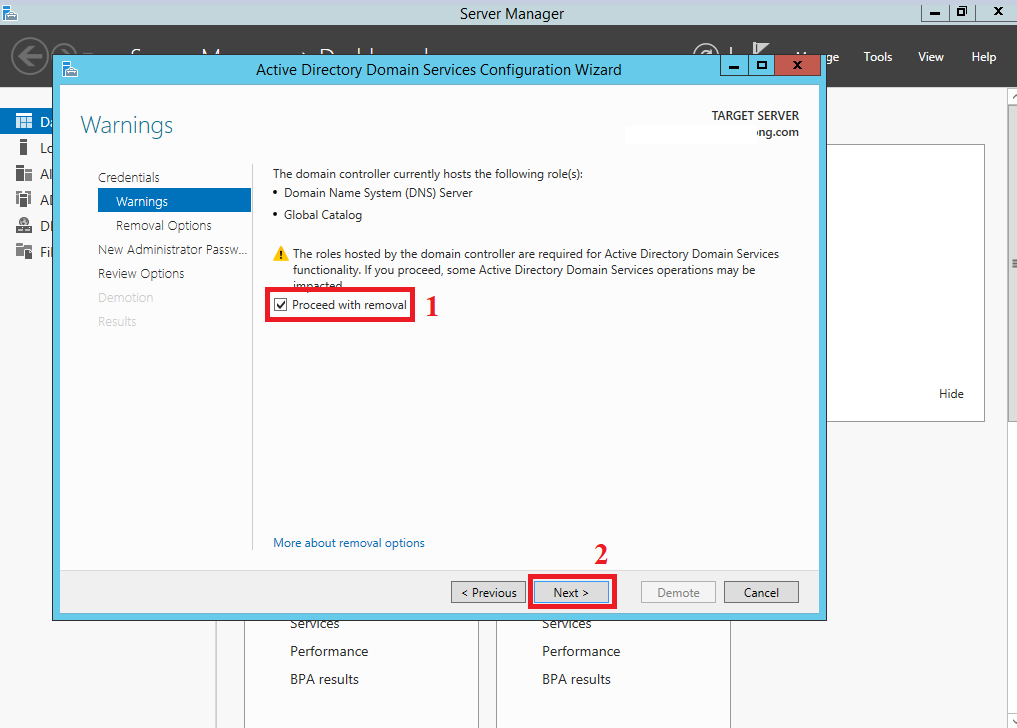 Remove Domain Controller