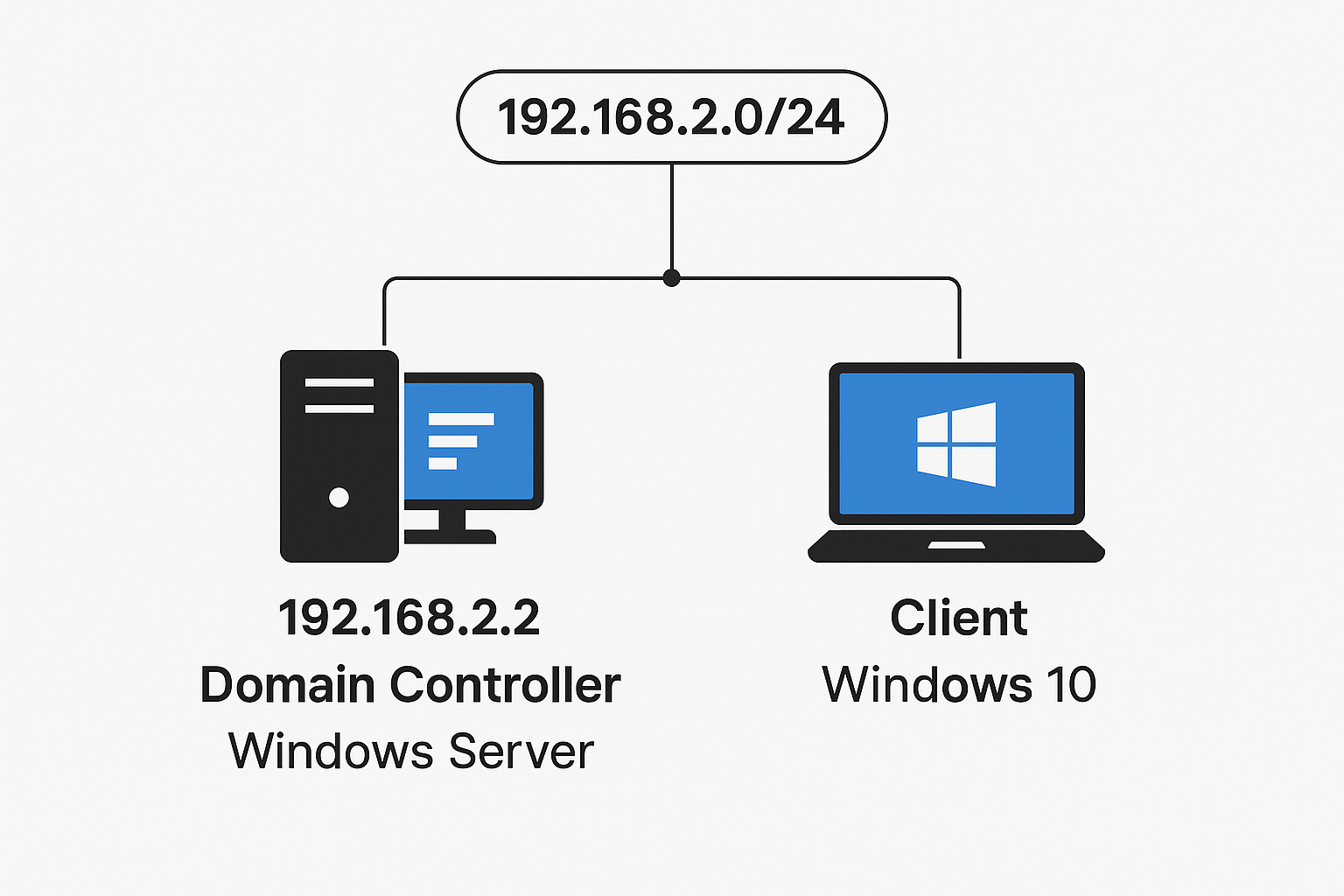 Mô hình lab Domain Controller