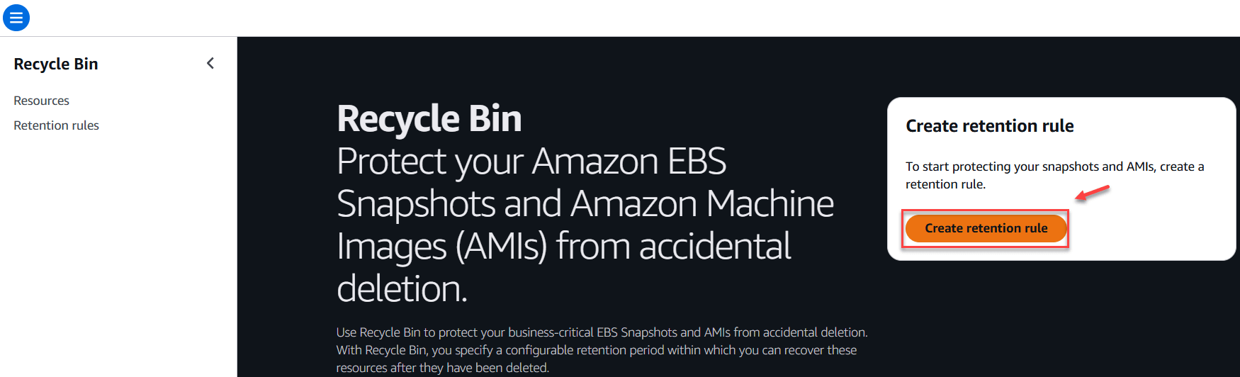 Bảo vệ Snapshot với Recycle Bin