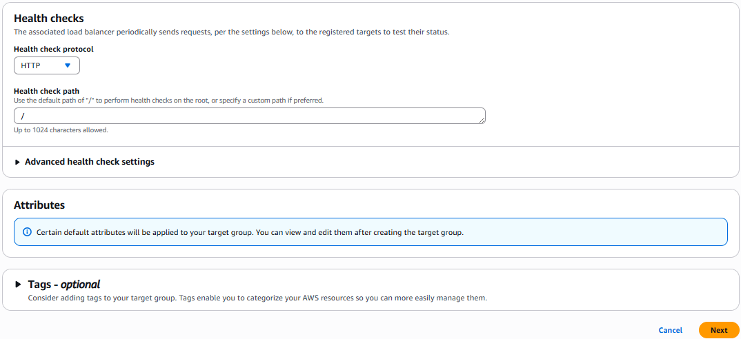 Tạo Target Group và gắn EC2