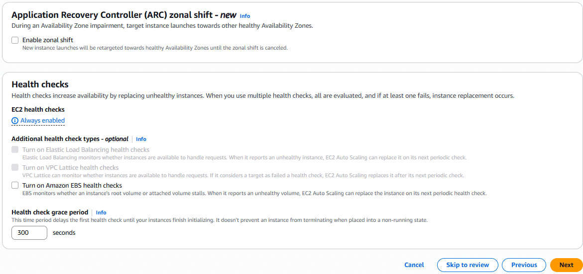 Cấu hình Auto Scaling Group