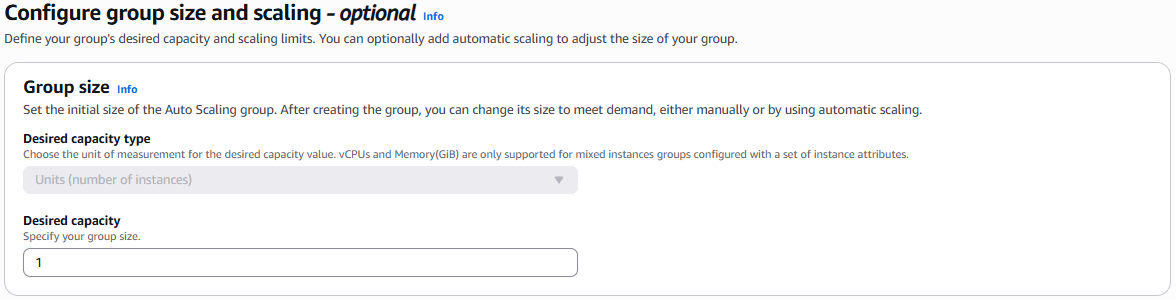 Cấu hình Auto Scaling Group