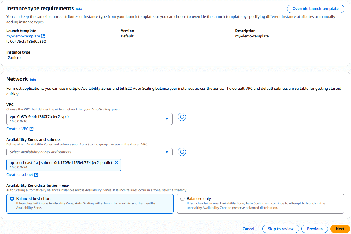 Cấu hình VPC và mạng