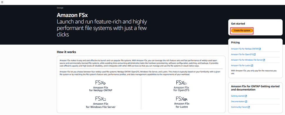 Cấu hình Amazon FSx