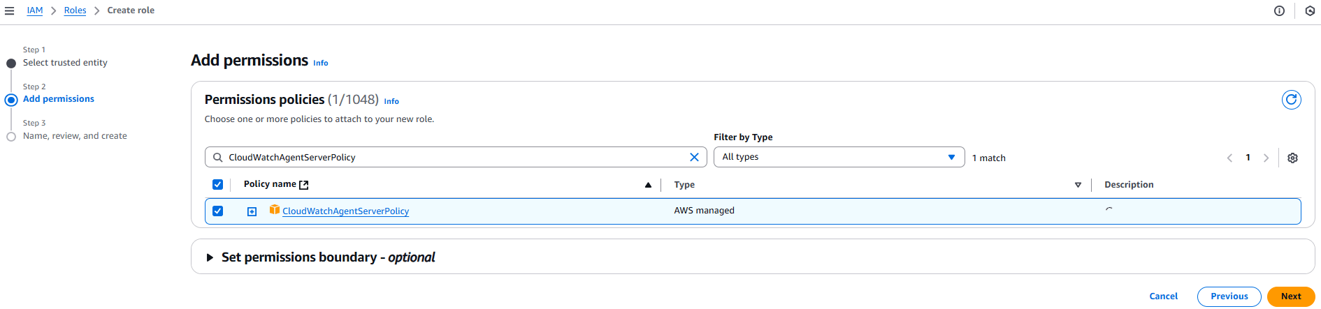 Tạo IAM Role gán cho EC2
