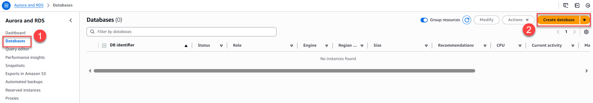 Tạo RDS DB Instance