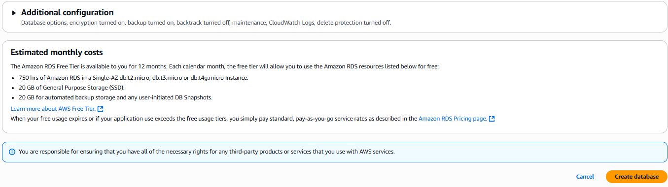 Tạo RDS DB Instance