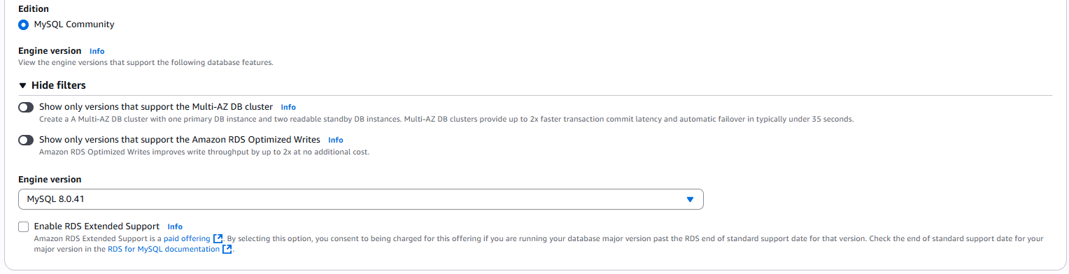 Tạo RDS DB Instance