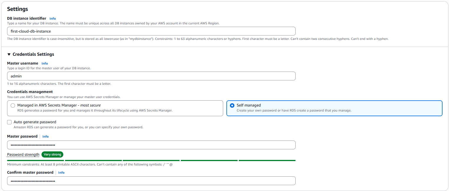 Tạo RDS DB Instance
