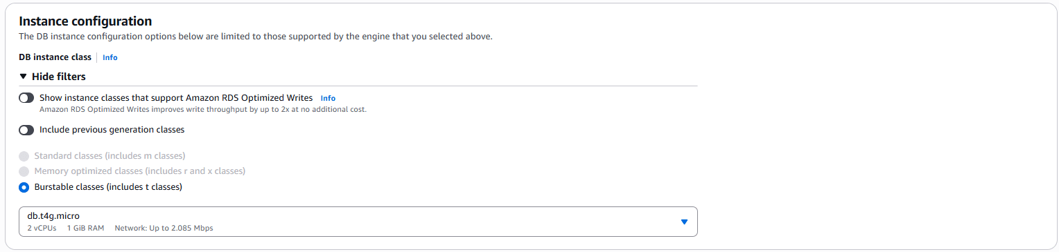 Tạo RDS DB Instance