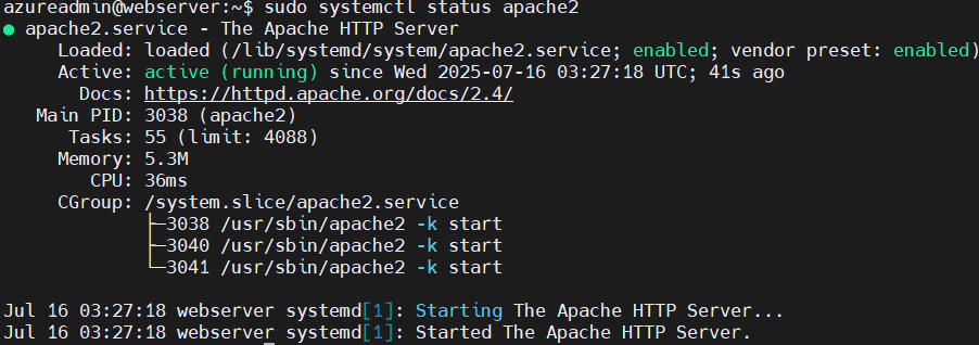 Kiểm tra và bật dịch vụ Apache