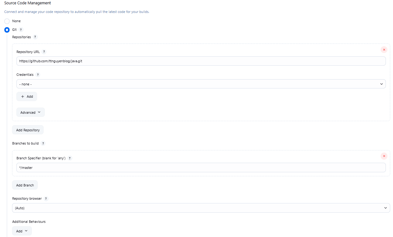 Cấu hình project Maven