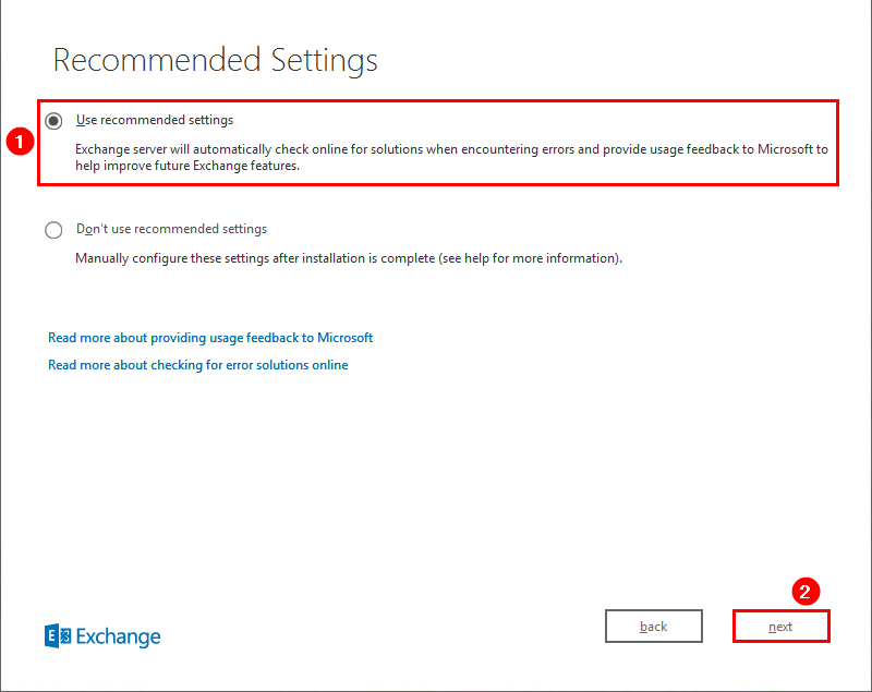 Recommended Settings