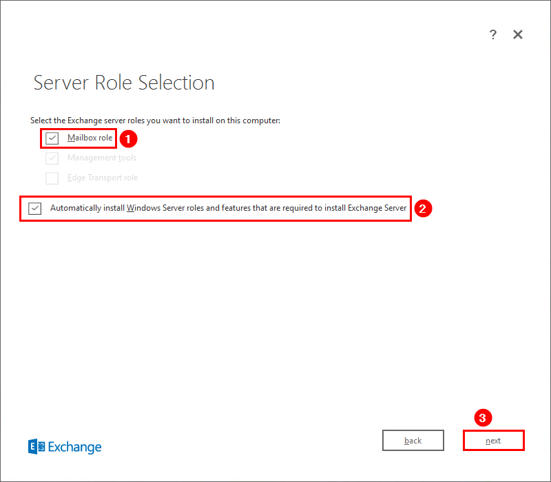 Server Role Selection
