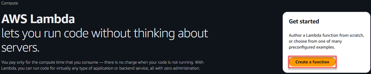 Tạo Lambda Function 1 – Data Generator