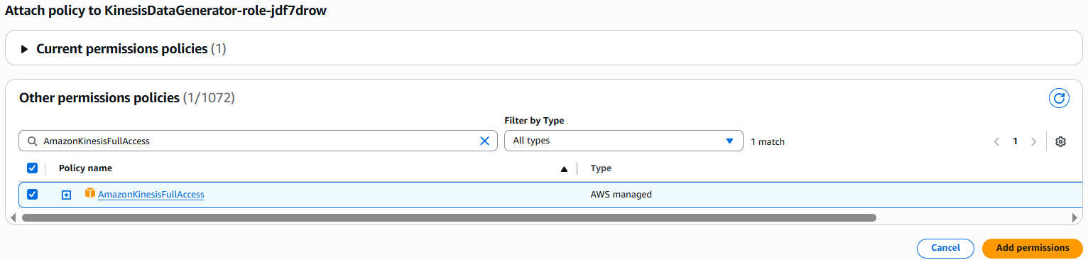 Gắn quyền cho Lambda