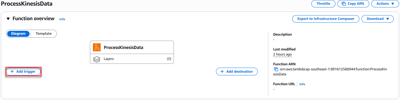 Thêm Trigger cho Lambda 2