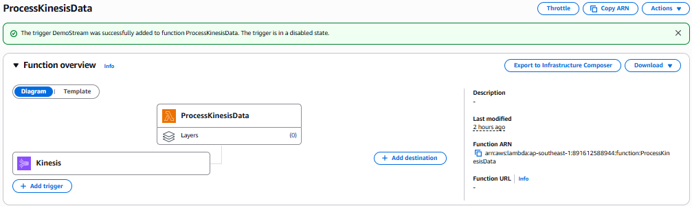 Thêm Trigger cho Lambda 2