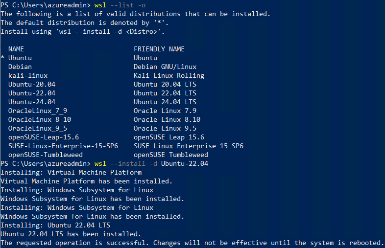 Cài đặt WSL trên Windows